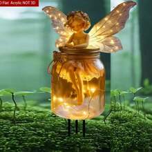 2D Flat, 1 Pc Bohemian Crystal Fairy Garden Fence Decor, Classic Romantic Fairy Garden Decor, Fairytale Vibe, Fairy Garden Accessory, 2D Flat, No Electricity, No Lighting