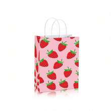 12pcs Strawberry Pattern Gift Bags, Birthday Party Favor Bags, Suitable For Birthday Parties, Themed Events, Holidays And Celebrations