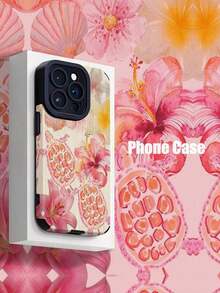 Teléfono anticaída suave con textura de vida marina rosa, X/XS XSMAX 11 12 13 14 15 16 12MINI 13MINI 16E SE4 S22 S23 S24 S25, 1 ud. - Multicolor - Ver 3
