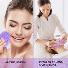 10/20/30/50pcs Compact Natural Face Sponge 100% Makeup & SPA Cleansing Sponge For Exfoliation, Makeup Removal, And Facial Washing