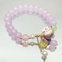 1pc Maneki-Neko Style Bracelet, Unique Forest Element Design Suitable For Daily Wear For Women, Perfect Gift For Family And Friends