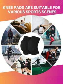 1pc Sports Knee Pads – Breathable Foam Padded Knee Sleeves For Running, Basketball, Football, Dance & Fitness – Adjustable S/M/L Sizes, Unisex Joint Support For Men & Women - Multicolor - View 6