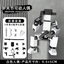 1 Stück 9,5cm Mini bewegliche Aktion Figur, bewegliche Puppe Dekor Zubehör mit austauschbaren Waffen, kann vielseitig posierbare Figur DIY