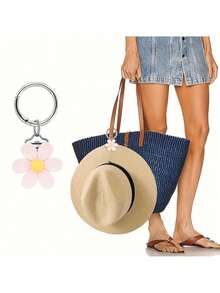 Bärbar hängande hattklämma för väska Handsfri blomformad hatthållare Lätt hängande hattklämma Resor - Multifärgad - Visa 7