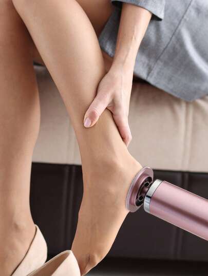 6 档可调去角质老茧抛光美甲二合一电动足部老茧去除器脚跟去除死皮修脚工具无线足部护理锉刀角质层老茧去除机脚部研磨机 USB 可充电足跟护理工具带替换砂纸