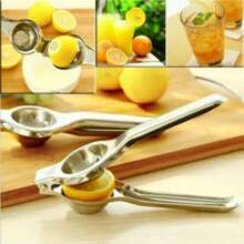 Exprimidor manual de acero inoxidable, exprimidor manual de limón, extractor de jugo de naranja, herramienta para hacer jugo de fruta en casa, 1 pieza