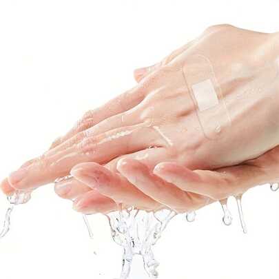 50/80/160片装透明绷带，透气柔软PE材质，便携，适用于家庭、运动、户外活动、紧急情况，可放入急救箱。