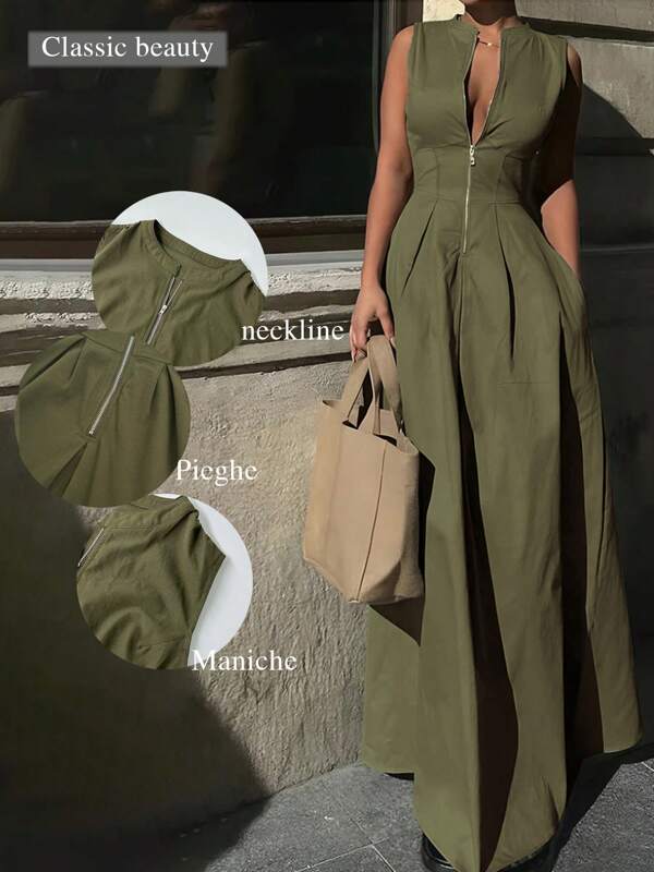 New Spring And Summer Fashion Casual Temperament Versatile Sleeveless Ladies Plus Size Dress