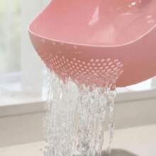 1个塑料多功能蔬果沥水篮，带沥水功能，厨房用品，厨房配件，厨房工具 - 彩色 - 查看 9