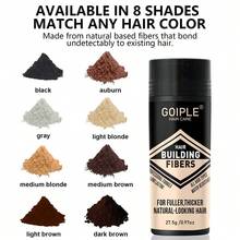 Goiple 27.5g Hair Fiber Filler Set - Hair Fiber Powder 27.5g, 120ml Styling Spray And Sprayer, Fills In Sparse Hair And Bald Spots, Instantly Creates Thicker, Fuller Hair (Black/Dark Brown) - 黑色 - 查看 8