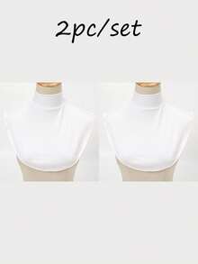 3件/1件 女士纯色休闲可拆卸领子，透气亲肤假领，简约优雅高领装饰，适合日常穿着，也适合圣诞节装饰。 - 純色假領 - 查看 31