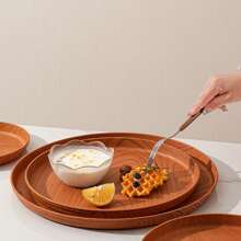 3 Stück Kunststoff Rund Tablett, Lebensmittel Tablett, Tee Tablett, Haushalt Wasser Tasse Aufbewahrungstablett, Café Snack Tablett, geeignet für Küche, Wohnzimmer, Outdoor-Party