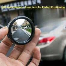 1PC 360 HD Wide Angle Blind Spot Mirror For Car - Round Rearview Anti-Glare Accessories, Eliminate Blind Spots For Safe Driving, Parking & Lane Changing - Universal Fit