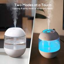 1pc USB Cold Mist Humidifier | Colorful Gradient Nightlight, Suitable For Quiet Air Humidifiers In Bedroom, Nursery, Office, And Indoor Plants,The Perfect Gift - White - View 5
