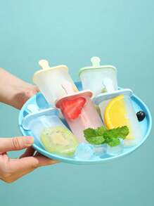 4 ألوان من صناديق آيس كريم مثلجات للاستخدام المنزلي، قوالب آيس كريم، مثلجات آيس كريم، صناديق مكعبات الثلج، آيس كريم ثلجي، يمكنك صنع قوالب آيس كريم مختلفة بنفسك، مزيل تلقائي للراحة في الوصول، أشكال مثلجات وصناديق مكعبات الثلج كاملة، يمكن تخزينها في الفريزر لفترة طويلة، مقاومة للسقوط بدون تشقق