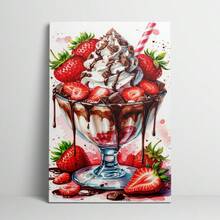 1 Pc Canvas Painting,Ice Cream, Strawberries, Chocolate, Milkshake Glass, Whipped Cream, Chocolate Drizzle, Striped Straw,Wood Framed Painting (1) Thickness 2.5 Cm/ 1 Inch-Home Decoration For All Occasions,Ideal New Year, Valentine's Day,Thanksgiving,Easter,Christmas Gift,Room Decoration Aesthetic,Wall Decoration Art,Perfect Gift,Autumn And Winter Wall Decoration,Living Room Decoration, Bedroom Decoration, Kitchen Decoration, Entry Decoration, Bathroom Decoration, Direct Wall Painting, High Quality Wall Painting Poster,Modern Home Decoration Stretched And Framed Ready To Hang - Black - View 7