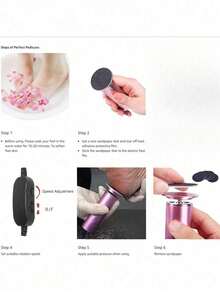 BANBERS Electric Foot Callus Remover, Electric Foot File For Callus Removal, Best Pedicure Tool, Foot Cleaner, Foot Scrubber For Dead Skin And Dry Heel Cracks - Pink - View 7