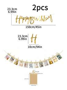 1pc/2pcs Baby 1st Birthday Party, 1-12 Month Photo Banner, Baby First Years Photography Props
