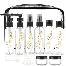 Bộ 12 chai mini du lịch, hộp đựng bằng nhựa di động có thể tái sử dụng, chai nhựa chống rò rỉ dùng để đựng dầu gội, sữa dưỡng thể và sữa tắm. Lý tưởng cho cắm trại, đám cưới, kỳ nghỉ và những chuyến phiêu lưu mùa hè! - Trong suốt - Xem 5