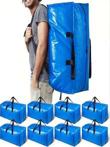 1pc Mobile Storage Bag, Moving Supplies And Heavy Duty Large Storage Bag With Zipper Backpack, Essentials For College Dorm, Portable Carry Bag Garment Storage Box (PE)