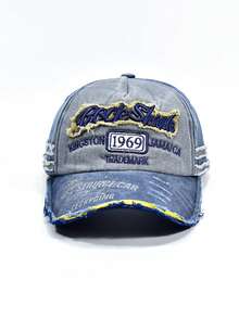 1pc 1969 Vintage Washed Letter Embroidery Baseball Caps Women Men Unisex All Season Distressed Adjustable Low Profile Hip-Hop Hat Curved-Brim Hat (Dad Cap) Outdoor Travel Gifts Accessories Women - Multicolor - View 16