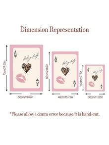 1/3幅豹纹油画海报，猎豹图案，8号球海报，幸运艺术画，嘴唇墙画，优雅墙面装饰，客厅墙面装饰，女孩房装饰，无框 - 米色 - 查看 2