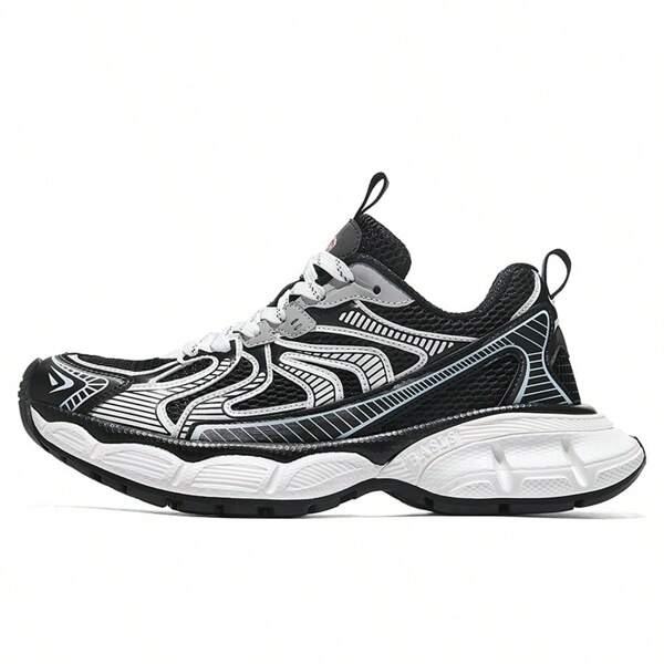 BASLS Retro Distressed Dirty Chunky Sneakers, Men's Casual Breathable Mesh Increasing Height Athletic Shoes, Vintage Outdoor Casual College Couple Shoes, All Season