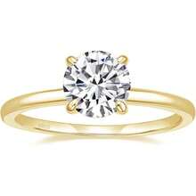 EAMTI 1.5CT 925 Sterling Silver Engagement Rings Round Cut Solitaire Cubic Zirconia CZ Wedding Promise Rings Her Wedding Bands Women Size 3-11 - Vàng - Xem 1