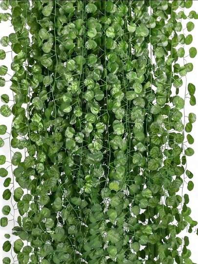 1件/6件/12件/24件/300件/套 人造绿色常春藤藤蔓，逼真悬挂式常春藤花环，适用于婚礼、卧室、花园、阳台、秋千、商场、楼梯装饰、植物背景、丛林主题派对，易于安装和拆卸