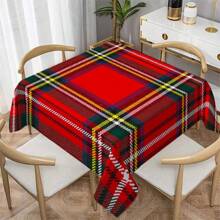 1/20PCs Tablecloth With Line Grid Printed Design, Rectangular Tablecloth, Perfect For Picnics, Camping, Weddings, Birthday Parties, Restaurants, And Buffet Dinners