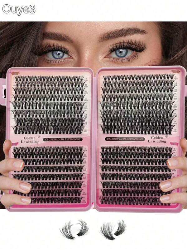 Ondine 640pcs Lash Clusters 30D+40D+50D DIY Lash Extension Faux Mink Eyelashes - Premium D Curling Natural Volume Individual Lash Clusters For DIY Eyelash Extensions - Reusable, Lightweight, And Easy To Apply