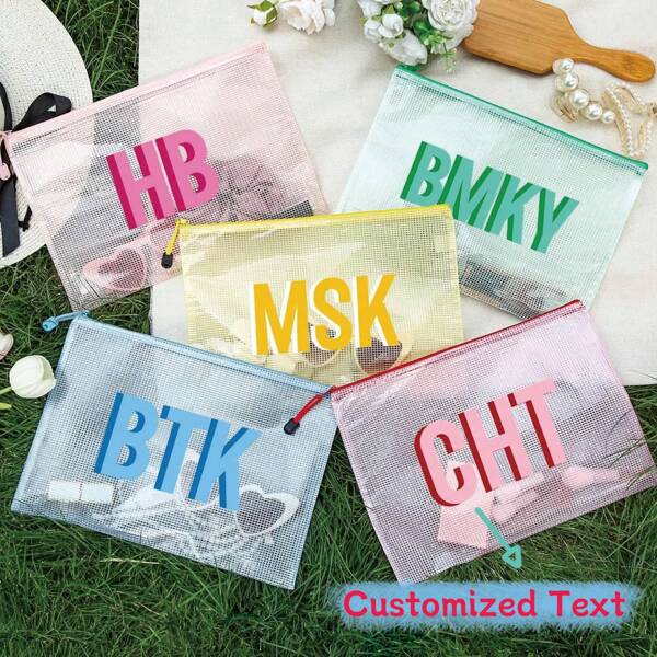 Custom Monogram Small Water Resistant Zipper Bag Pouch | Personalized Wet Dry Bag For Mask, Pool, Beach, Lake, Boat, Travel, Toiletries Large Shadow Monogram Pool Bag,Bridesmaids Wedding Bag,Custom Bachelorette Sunscreen Bag,Sunscreen Storage Bag,Bachelorette Gift ,Ornamental High-Quality,Stylish,Fashionable,Adorable,Colorful,Cute Custom,Personalized,Unique Ideal Gifts For Her Boyfriend,Girlfriend Living Room,Home,Office
