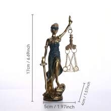 1 Stück kreative Lady Justice Resin Kunstfigur, moderne Heim-Dekoration Skulptur für Wohnzimmer, Schlafzimmer, Arbeitszimmer, Eingang, Tisch