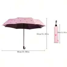 1 buc 8-coaste roz inimă model în aer liber pliabil artistice umbrela, compacta portabil UV-protecţie umbrela pentru soare şi ploaie zile