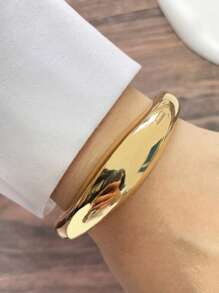 1 pulseira redonda de luxo, pulseira para mulheres e meninas, moda minimalista, presente de joia casual diário para mulheres