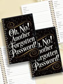 1pc Simple Password Book, Minimalist 52 Sheets Advanced Address Password Manager With Website Password Quick Access Username And Password Storage Perfect For Home Office Internet Computer Logins,Back To School Supplies