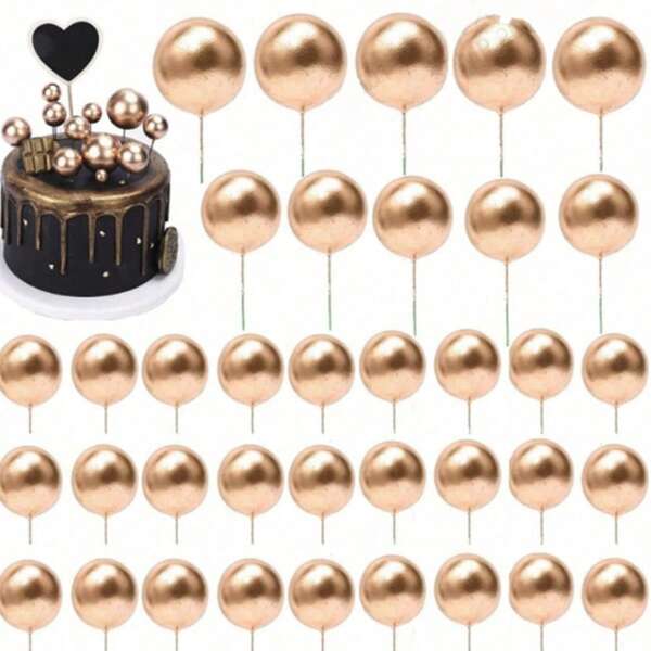 5pcs/20pcs Assorted Size Cake Decor Golden Foams