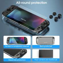 Switch 2 Case For Switch 2(2025), Switch 2 TPU Cover, Protector Case Cover For Switch 2 Accessories With 6 Thumb Caps And Screen Protector, Anti-Slip, Shock-Proof,Anti-Scratch - 透明 - 查看 8