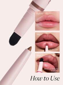 JOOCYEE 双头唇线笔，持久柔滑哑光妆效 - 02 Dusty Pink - 查看 3