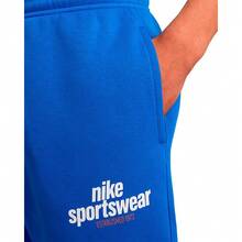 Nike Sportswear Club - Men's Drawstring Waist Cuffed Casual Sweatpants - Blue - View 3