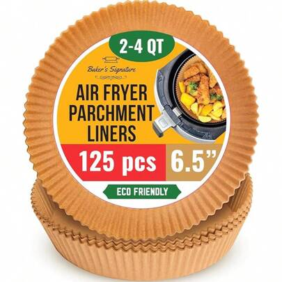 Round Air Fryer Liners Disposable 125Pcs â 8 Inch Air Fryer Paper Liner Parchment For , Tefal And More â Unbleached, For Baking, Roasting Or Cooki