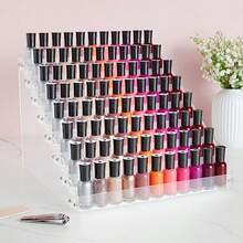 Go Go Go 8 Tier Clear Acrylic Nail Polish Display Rack With 96 Bottle Capacity Organizer For Salons 12.75 X 12.5 X 9.25 In Nail Polish Organizer Rack - 如圖 - 查看 2