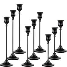 6/12pcs Metal Candle Holders, Elegant Candle Holder Set, Detachable Base, Candlelight Dinner, Wedding Decor, Centerpiece, Cone-Shape Metal Candle Holders, Room Decoration, Home Decor, Birthday Gift, Party Decorations (Candles Not Included)