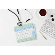 Tablero de comunicación para adultos - Antideslizante, portátil, tabla de letras para pacientes no verbales, recuperación de accidente cerebrovascular, ayudas visuales efectivas para pacientes no verbales, escala de dolor, QWERTY o ABC (ABC) - Multicolor - Ver 5