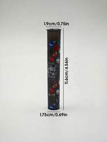 2/4 piezas Nuevo diseño de patrón de boquilla de cigarrillo, tubo de almacenamiento tipo prensa, tubo de almacenamiento de puros, tubo de almacenamiento de tabaco y especias, tubo de almacenamiento para el hogar, accesorios para fumar, regalo ideal para familiares y amigos - Multicolor - Ver 7