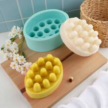 1pc Massage Brush-Shaped Reusable Silicone Mold - Easy Release DIY Mold For Handmade Soap, Aromatherapy Candles & Plaster Diffuser Stones