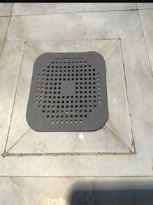 1 szt. Odpływowy pojemnik na włosy z przyssawką, kwadratowa osłona odpływu prysznicowego z tworzywa TPR, wodoodporna, zapobiegająca zatykaniu się koryta, pokrywa podłogowa, filtr do odpływu prysznicowego, nadaje się do łazienki, wanny i kuchni, narzędzia łazienkowe, dekoracja łazienki, wystrój jesienny, artykuły gospodarstwa domowego, powrót do szkoły