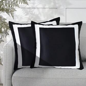 1 Pezzo Federa di cuscino geometrica bianca e nera in stile scandinavo, con cerniera, lavabile in lavatrice, 45x45cm, ideale per soggiorno, divano, testiera, auto e altro, cuscini decorativi per un arredamento minimalista