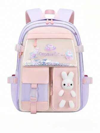 Backpack Student Backpack With Multiple Pockets, Large Capacity, Breathable And Lightweight Schoolbag With Reflective Strips