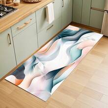1/2 szt. Nowoczesny asymetryczny wzór tekstury dywanik kuchenny, odpowiedni do wewnątrz/na zewnątrz, chłonny i odporny na plamy, do stosowania w sypialni, łazience, kuchni, wejściu - zmywalny wystrój domu